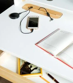 WNM Group Bureau Enfant En Pin Massif 110x56 Blanc -Maisons du Monde boutique bureau enfant en pin massif 110x56 blanc 3