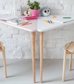 WNM Group Bureau Enfant En Pin Massif 114x85 Blanc -Maisons du Monde boutique bureau enfant en pin massif 114x85 blanc 4