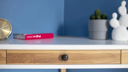 WNM Group Bureau Enfant En Pin Massif 115x85 Blanc 5 WNM Group Bureau Enfant En Pin Massif 115x85 Blanc - Image 3