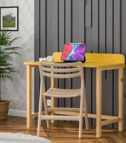 WNM Group Bureau Enfant En Pin Massif 120x58 Jaune 9 WNM Group Bureau Enfant En Pin Massif 120x58 Jaune -Maisons du Monde boutique bureau enfant en pin massif 120x58 jaune 1