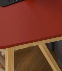 WNM Group Bureau Enfant En Pin Massif 120x58 Rouge -Maisons du Monde boutique bureau enfant en pin massif 120x58 rouge 2