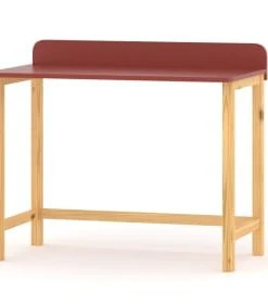 WNM Group Bureau Enfant En Pin Massif 120x58 Rouge