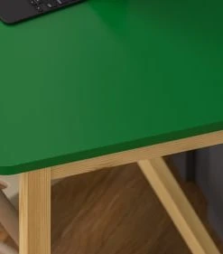 WNM Group Bureau Enfant En Pin Massif 120x58 Vert -Maisons du Monde boutique bureau enfant en pin massif 120x58 vert 3