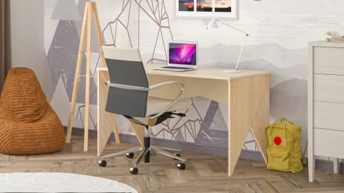 WNM Group Bureau Enfant En Pin Massif 120x60 Beige 6 WNM Group Bureau Enfant En Pin Massif 120x60 Beige - Image 4