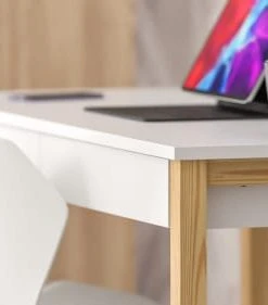 WNM Group Bureau Enfant En Pin Massif 120x60 Blanc -Maisons du Monde boutique bureau enfant en pin massif 120x60 blanc 11