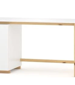 WNM Group Bureau Enfant En Pin Massif 120x60 Blanc