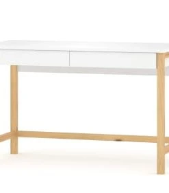 WNM Group Bureau Enfant En Pin Massif 120x60 Blanc