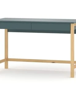 WNM Group Bureau Enfant En Pin Massif 120x60 Bleu