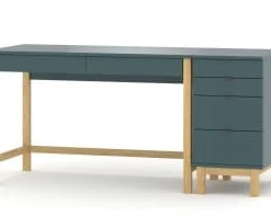 WNM Group Bureau Pour Enfant En Pin Massif 120x60 Gris -Maisons du Monde boutique bureau enfant en pin massif 120x60 bleu 44