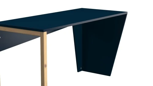 WNM Group Bureau Enfant En Pin Massif 120x60 Bleu Marine 5 WNM Group Bureau Enfant En Pin Massif 120x60 Bleu Marine – Image 3