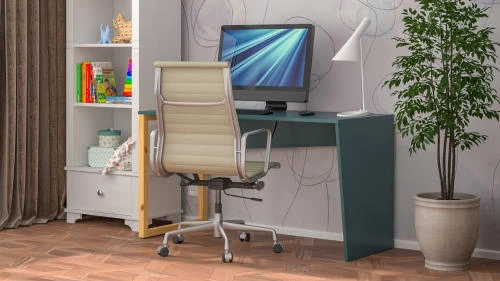 WNM Group Bureau Enfant En Pin Massif 120x60 Bleu Marine 6 WNM Group Bureau Enfant En Pin Massif 120x60 Bleu Marine – Image 4