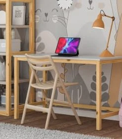 WNM Group Bureau Enfant En Pin Massif 120x60 Gris -Maisons du Monde boutique bureau enfant en pin massif 120x60 gris 7