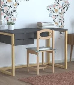 WNM Group Bureau Enfant En Pin Massif 120x60 Gris Foncé -Maisons du Monde boutique bureau enfant en pin massif 120x60 gris fonce 35