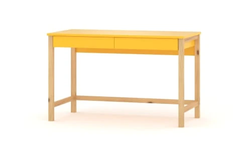 WNM Group Bureau Enfant En Pin Massif 120x60 Jaune 3 WNM Group Bureau Enfant En Pin Massif 120x60 Jaune
