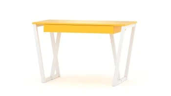 WNM Group Bureau Enfant En Pin Massif 120x60 Jaune 8 WNM Group Bureau Enfant En Pin Massif 120x60 Jaune - Image 6