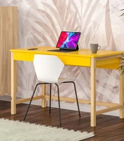 WNM Group Bureau Enfant En Pin Massif 120x60 Jaune 11 WNM Group Bureau Enfant En Pin Massif 120x60 Jaune -Maisons du Monde boutique bureau enfant en pin massif 120x60 jaune 4