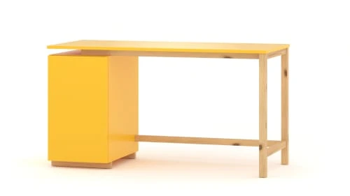 WNM Group Bureau Enfant En Pin Massif 120x60 Jaune 3 WNM Group Bureau Enfant En Pin Massif 120x60 Jaune