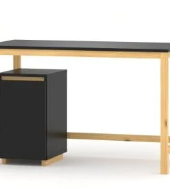 WNM Group Bureau Enfant En Pin Massif 120x60 Noir