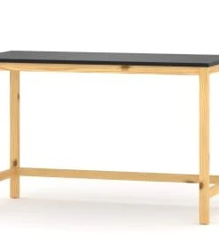 WNM Group Bureau Enfant En Pin Massif 120x60 Noir