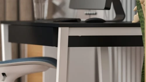 WNM Group Bureau Enfant En Pin Massif 120x60 Noir 5 WNM Group Bureau Enfant En Pin Massif 120x60 Noir - Image 3