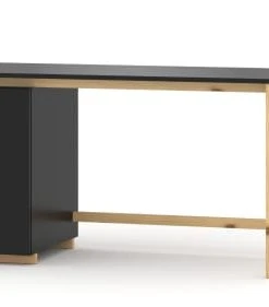 WNM Group Bureau Enfant En Pin Massif 120x60 Noir
