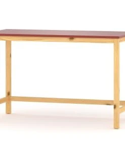 WNM Group Bureau Enfant En Pin Massif 120x60 Rouge