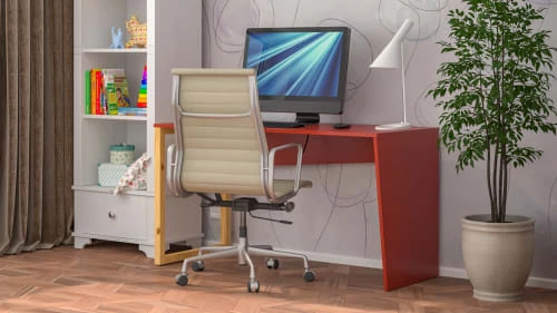 WNM Group Bureau Enfant En Pin Massif 120x60 Rouge 6 WNM Group Bureau Enfant En Pin Massif 120x60 Rouge - Image 4