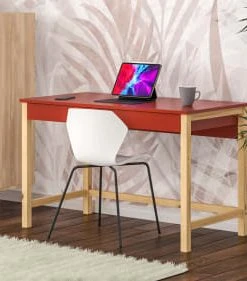 WNM Group Bureau Enfant En Pin Massif 120x60 Rouge -Maisons du Monde boutique bureau enfant en pin massif 120x60 rouge 39
