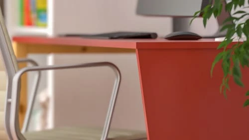 WNM Group Bureau Enfant En Pin Massif 120x60 Rouge 7 WNM Group Bureau Enfant En Pin Massif 120x60 Rouge - Image 5