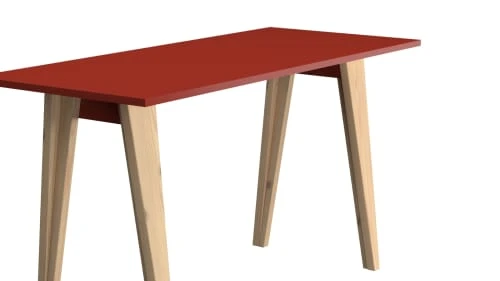 WNM Group Bureau Enfant En Pin Massif 120x60 Rouge 5 WNM Group Bureau Enfant En Pin Massif 120x60 Rouge - Image 3