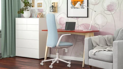 WNM Group Bureau Enfant En Pin Massif 120x60 Rouge 6 WNM Group Bureau Enfant En Pin Massif 120x60 Rouge - Image 4