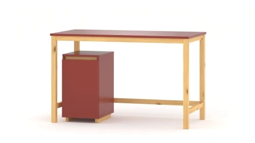 WNM Group Bureau Enfant En Pin Massif 120x60 Rouge 3 WNM Group Bureau Enfant En Pin Massif 120x60 Rouge