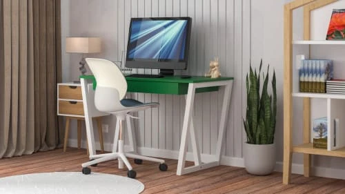 WNM Group Bureau Enfant En Pin Massif 120x60 Vert 6 WNM Group Bureau Enfant En Pin Massif 120x60 Vert - Image 4