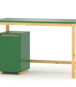 WNM Group Bureau Enfant En Pin Massif 120x60 Vert
