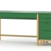 WNM Group Bureau Enfant En Pin Massif 120x60 Vert