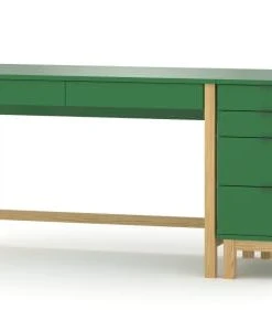 WNM Group Bureau Enfant En Pin Massif 120x60 Vert