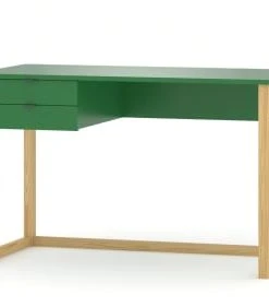 WNM Group Bureau Enfant En Pin Massif 120x60 Vert