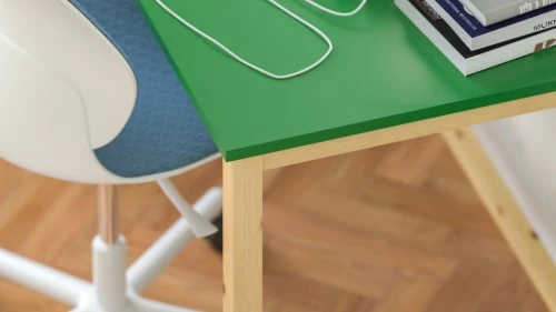 WNM Group Bureau Enfant En Pin Massif 120x60 Vert 7 WNM Group Bureau Enfant En Pin Massif 120x60 Vert – Image 5