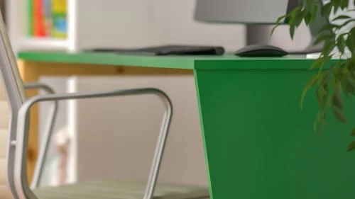 WNM Group Bureau Enfant En Pin Massif 120x60 Vert 7 WNM Group Bureau Enfant En Pin Massif 120x60 Vert - Image 5