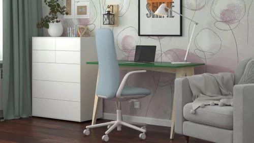 WNM Group Bureau Enfant En Pin Massif 120x60 Vert 6 WNM Group Bureau Enfant En Pin Massif 120x60 Vert - Image 4