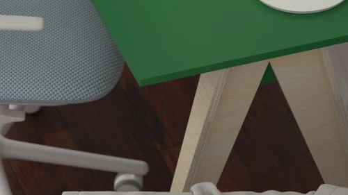 WNM Group Bureau Enfant En Pin Massif 120x60 Vert 7 WNM Group Bureau Enfant En Pin Massif 120x60 Vert - Image 5