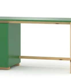 WNM Group Bureau Enfant En Pin Massif 120x60 Vert