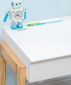 HOMCOM Bureau Enfant Scandinave - Tabouret, Case - Blanc Aspect Bois Clair 11 HOMCOM Bureau Enfant Scandinave - Tabouret, Case - Blanc Aspect Bois Clair -Maisons du Monde boutique bureau enfant scandinave tabouret case blanc aspect bois clair 4