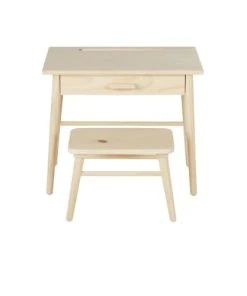 Maisons Du Monde Bureau Et Banc En Bois De Pin Massif Beige