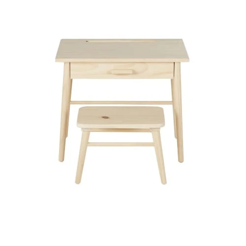 Maisons Du Monde Bureau Et Banc En Bois De Pin Massif Beige 2 Maisons Du Monde Bureau Et Banc En Bois De Pin Massif Beige