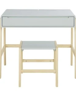 Maisons Du Monde Bureau Et Tabouret Enfant Vert Clair Et Pin