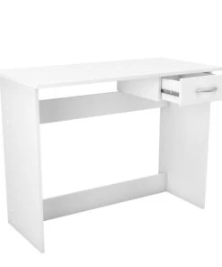 Terre De Nuit Bureau Junior 1 Tiroir En Bois Blanc Mat -Maisons du Monde boutique bureau junior 1 tiroir en bois blanc mat 2