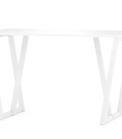 WNM Group Bureau Pour Enfant En Pin Massif 120x60 Blanc