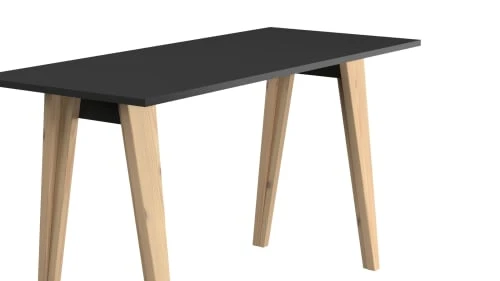 WNM Group Bureau Pour Enfant En Pin Massif 120x60 Noir 5 WNM Group Bureau Pour Enfant En Pin Massif 120x60 Noir - Image 3