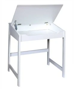 TOILINUX Bureau Pupitre Pour Enfant En Mdf Blanc